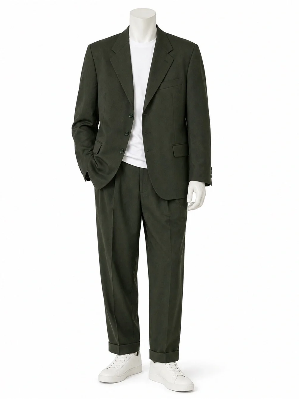 Men's Pleated Dress Pants - Black